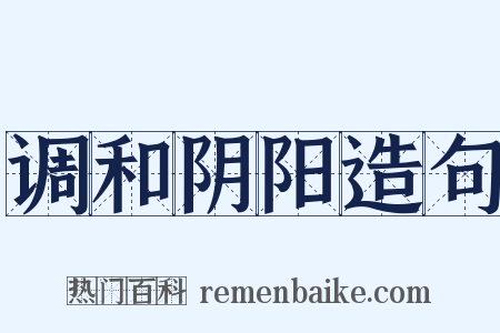 调和阴阳造句是什么意思的图片